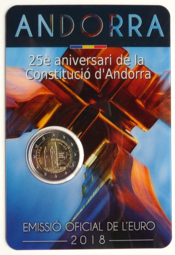 Zdjęcie oferty: ANDORA 2018 - 2 EURO OKOL.  UNC !!!!!!!