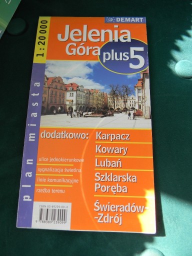 Zdjęcie oferty: Jelenia Góra plus 5 mapa turystyczna 