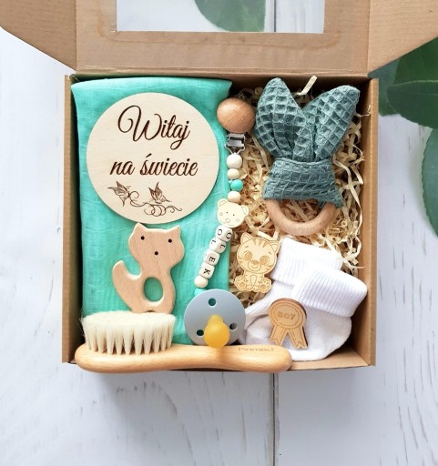 Zdjęcie oferty: Gift Box Baby shower wafel prezent dla niemowlaka