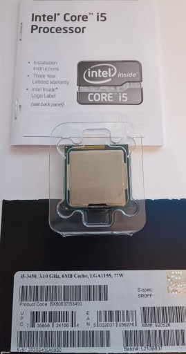 Zdjęcie oferty: Procesor Intel I5-3450, 3.10 GHz, 6MB Cache