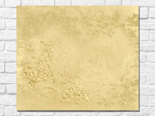 Zdjęcie oferty: Złoty obraz abstrakcyjny 60x70cm, płyta malarska.