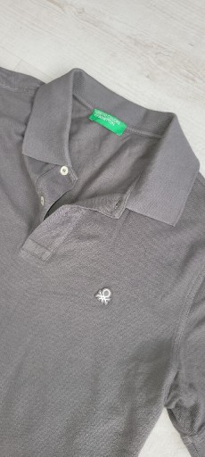 Zdjęcie oferty: Benetton Urocza szara koszulka polo M.
