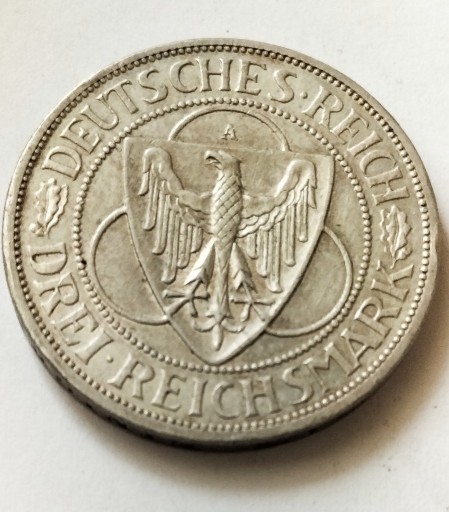 Zdjęcie oferty: 3 reichsmarki, 1930 r srebro