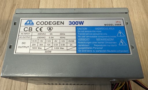 Zdjęcie oferty: Zasilacz ATX Codegen 300x 300W