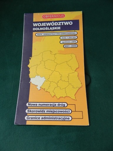 Zdjęcie oferty: Mapa województwo dolnośląskie  2 sztuki zestaw 