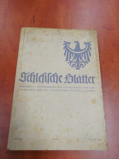Zdjęcie oferty: Schlesische Geschichtsblätter 1942 Zottwitz Wohlau