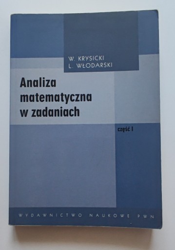 Zdjęcie oferty: Analiza matematyczna w zadaniach. Krysicki