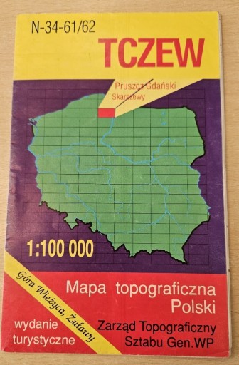 Zdjęcie oferty: Mapa TCZEW 1:100 000