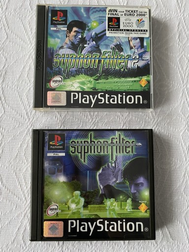 Zdjęcie oferty: Syphon Filter 1 2 PS1 PSX komplet unikat Euro 2000