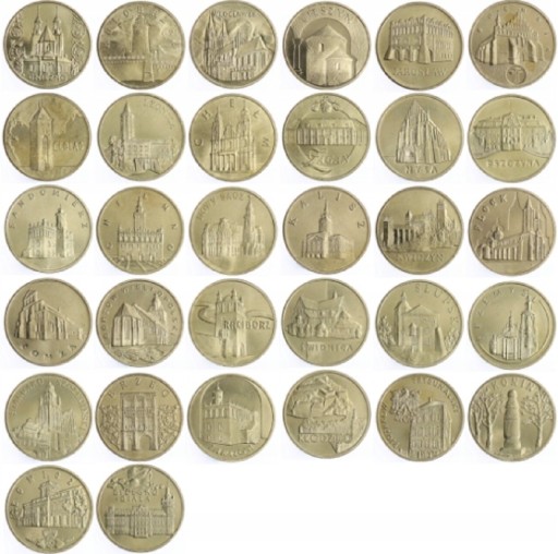 Zdjęcie oferty: Seria monet 2 zł - Historyczne Miasta (32 szt)