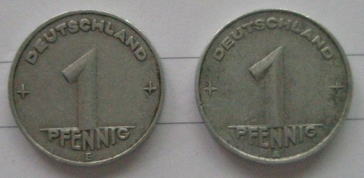 Zdjęcie oferty: NRD, 2 x 1 pF 1948 A oraz rzadki 1949 E. St. 3.