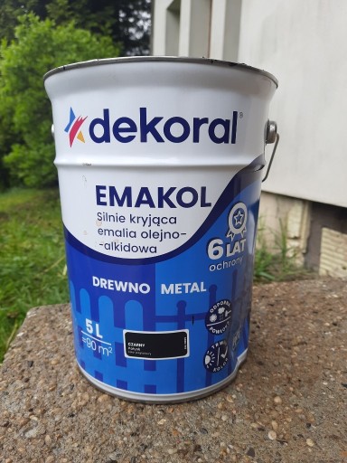 Zdjęcie oferty: Dekoral, emakol, czarrny połysk. 4,5L. OPIS!