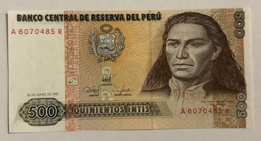 Zdjęcie oferty: Banknot Peru 500 units