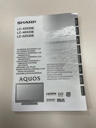 Zdjęcie oferty: Instrukcja Obsługi TV SHARP LC-42/46/52X20E