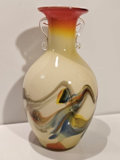 Zdjęcie oferty: Śliczny szklany wazon szkło artystyczne 