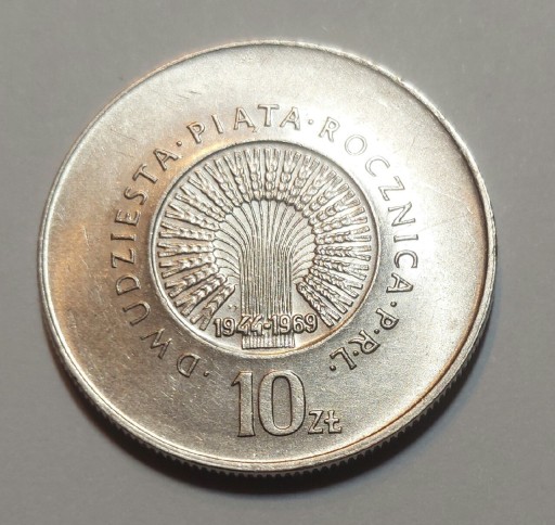 Zdjęcie oferty: 10 złotych 1969 - 25 rocznica PRL