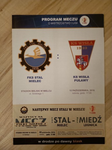 Zdjęcie oferty: Program Stal Mielec - Wisła Puławy 2016/17