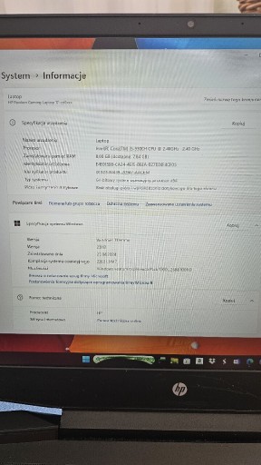 Zdjęcie oferty: Hp Pavilion Gaming Laptop 17 cd0xxx USZKODZONY