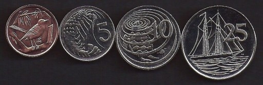 Zdjęcie oferty: CAYMAN ISLANDS 1-25 CENTS 2008, 4 pc Coin Set KM13