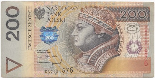 Zdjęcie oferty: 200 złotych DA 1994 rzadka seria