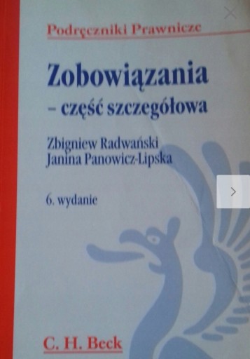 Zdjęcie oferty: Zobowiązania - część szczegółowa, Z.Radwański