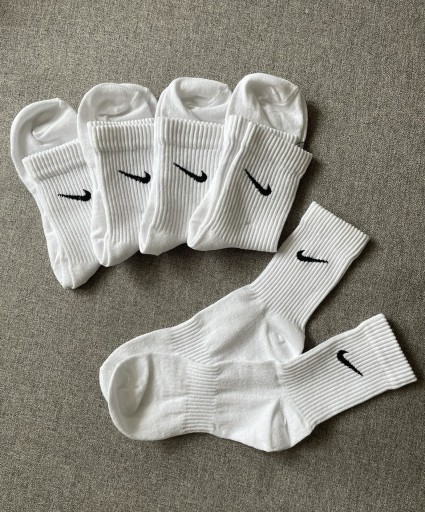 Zdjęcie oferty: Nike Wysokie Białe Skarpety 36/39(5 par)