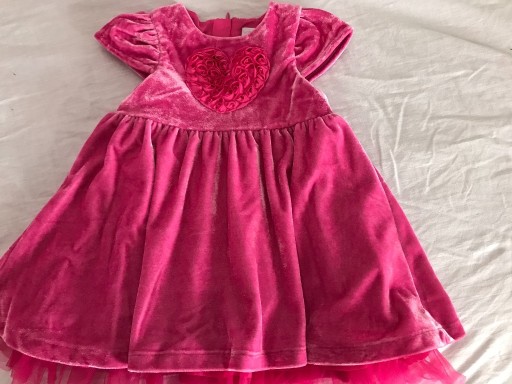 Zdjęcie oferty: Sukienka Smyk, różowa, welur, rozmiar 74
