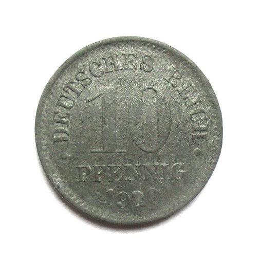 Zdjęcie oferty: 10 Pfennig 1920 r. (cynk) Niemcy