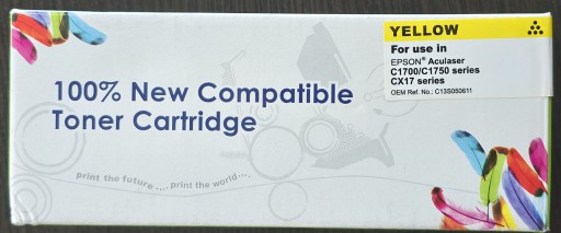 Zdjęcie oferty: Toner zamienny C13S050611 do Epson Aculaser YELLOW C1700 C1750 CX17