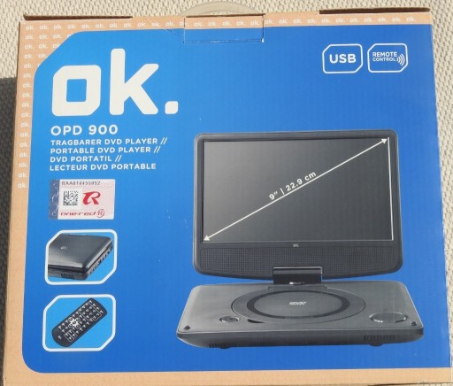 Zdjęcie oferty: Przenośny odtwarzacz DVD - ODP 900, 9" ok. 22.9cm