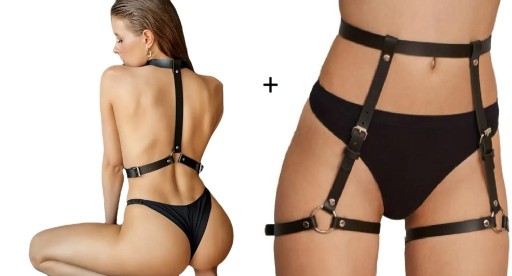 Zdjęcie oferty: Zestaw uprząż bondage seksowy gothic harness