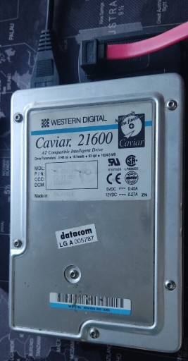 Zdjęcie oferty: Dysk HD Retro Caviar 21600 100% sprawny  1624mb