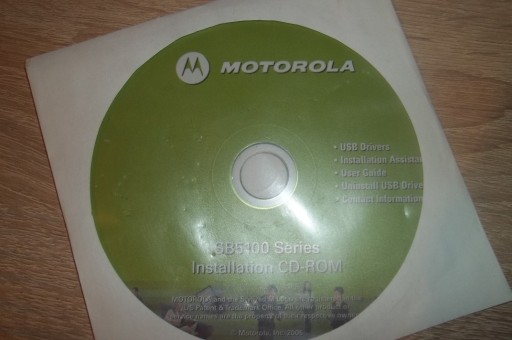 Zdjęcie oferty: Sterowniki modem Motorola SB5100 - płyta CD