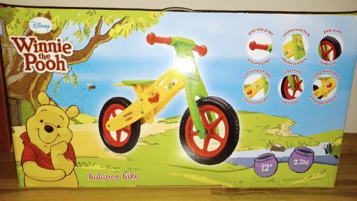 Zdjęcie oferty: Drewniany rowerek biegowy Kubuś Seven Disney Pooh
