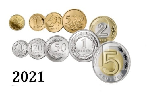Zdjęcie oferty: Komplet monet obiegowych 2021 rok mennicze
