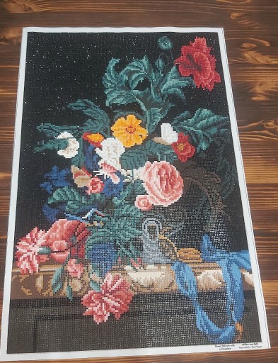 Zdjęcie oferty: Mozaika diamentowa, ułożona 40x60. Kwiaty    