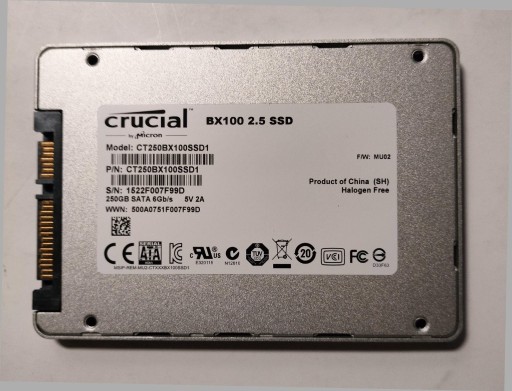 Zdjęcie oferty: Dysk SSD CRUCIAL BX100 250GB SATA3