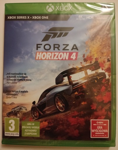 Zdjęcie oferty: FORZA HORIZON 4 PL XBOX ONE XBOX SERIES X FOLIA! 