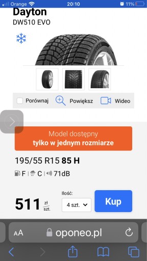 Zdjęcie oferty: Opona zimowa DAYTON DW510 185/66R15