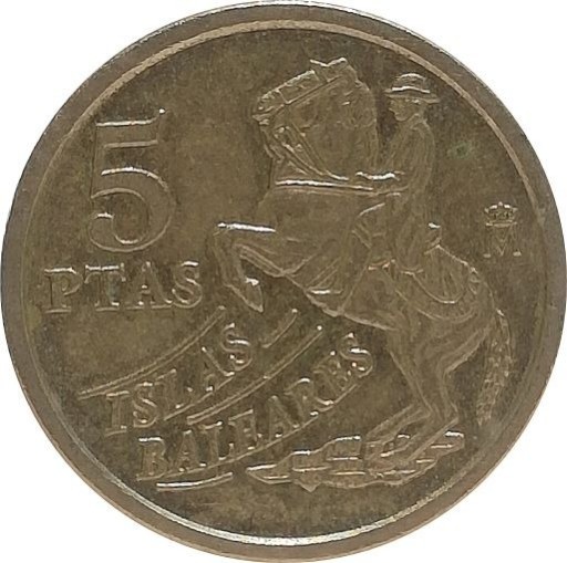 Zdjęcie oferty: Hiszpania 5 pesetas 1997, KM#981