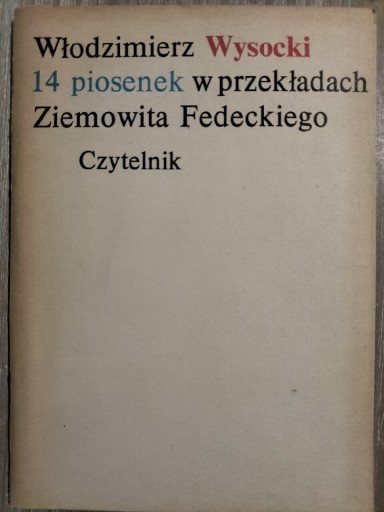 Zdjęcie oferty: Włodzimierz Wysocki. 14 piosenek w przekładzie