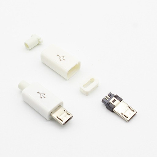 Zdjęcie oferty: Wtyk micro USB 5Pin - biały - Szybka wysyłka