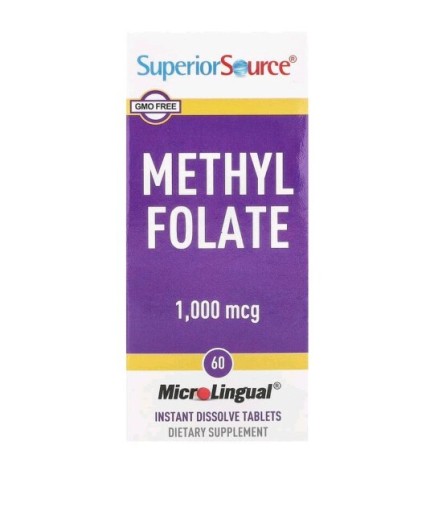 Zdjęcie oferty: Superior Source, Methyl Folate, 1000 mcg, 60 tabletek MicroLingual