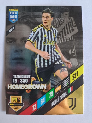 Zdjęcie oferty: FIFA 365 2024 CLUB HOMEGROWN JUV 15 Nicolo Fagioli