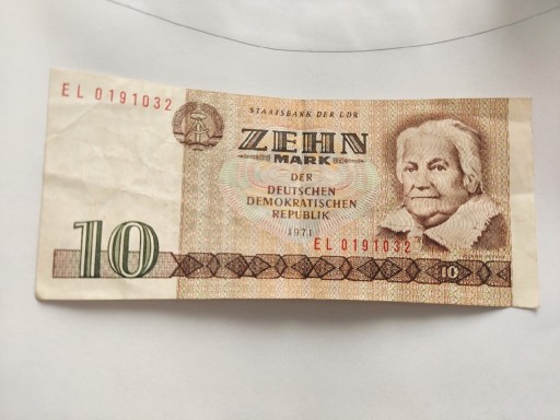 Zdjęcie oferty: Banknot 10 marek niemieckich 1971