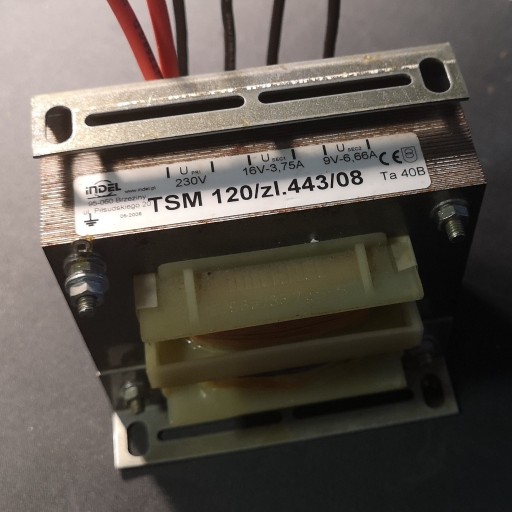 Zdjęcie oferty: Transformator sieciowy INDEL TSM 120VA 9V 16V