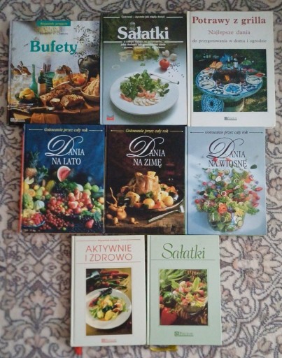Zdjęcie oferty: mega zestaw 8 książek kulinarnych  Sałatki, grill