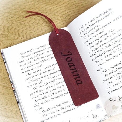 Zdjęcie oferty: Zakładka do książki z grawerem skórzana personalizowana z dedykacją