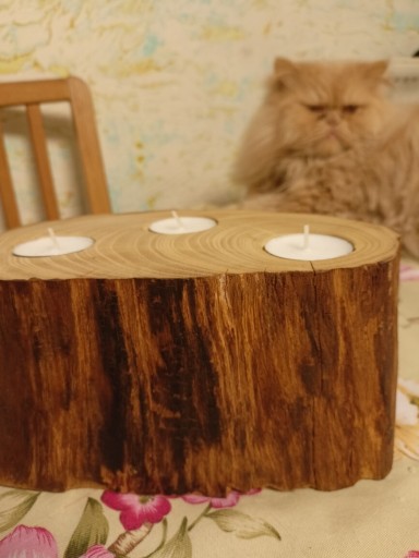 Zdjęcie oferty: Świecznik tealight stare drewno