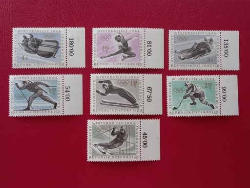 Zdjęcie oferty: Znaczki Olimpiada zimowa Austria 1964 r